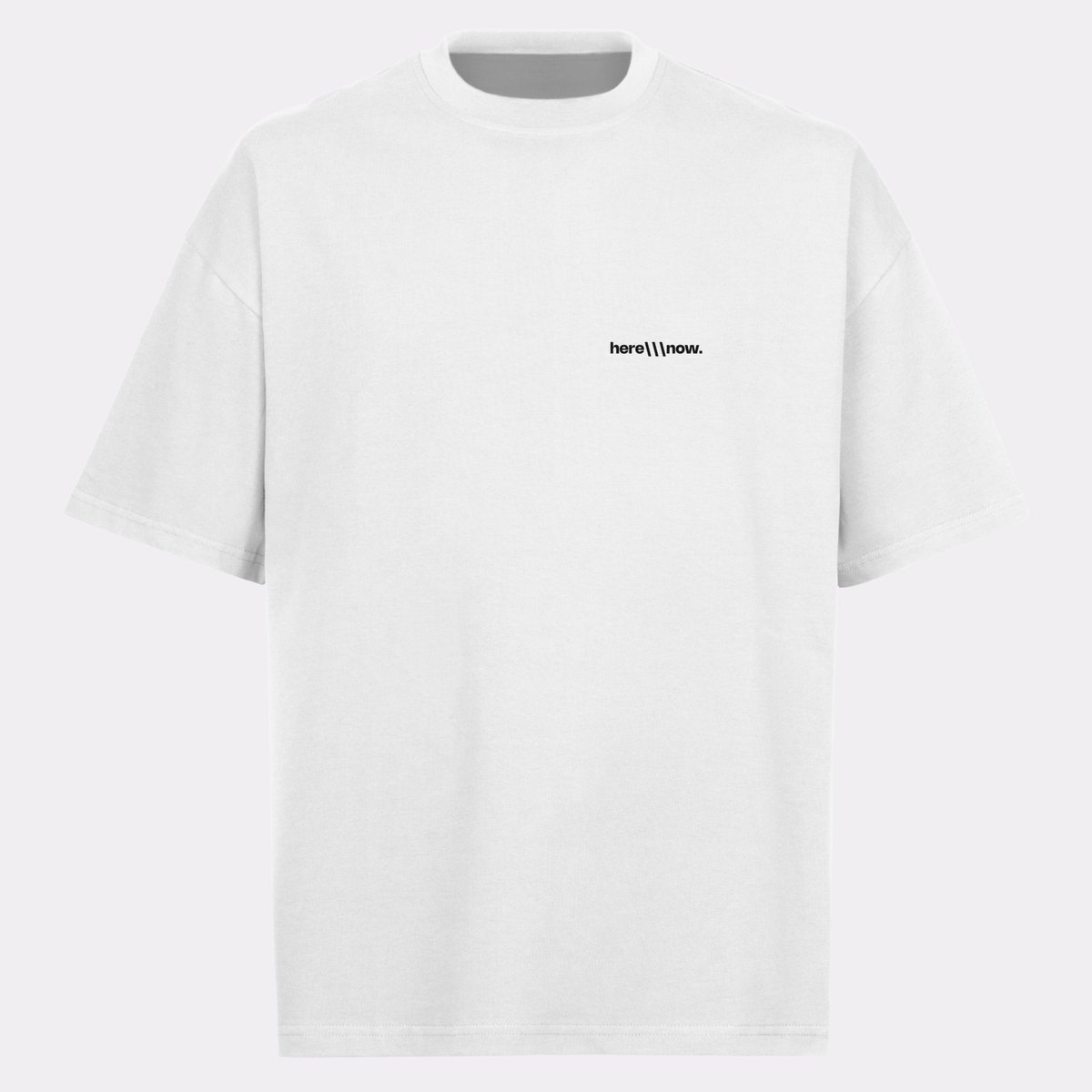 Oversized T-shirt - Wit - Maat M - 100% organisch katoen - Verlaagde schouders