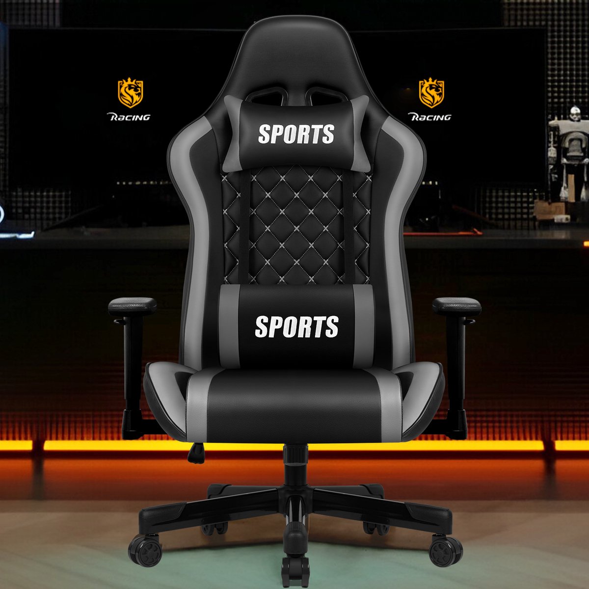 Hiaonyx Racing Gaming Stoel - Verstelbare Rugleuning, - Hiaonyx - €139,99