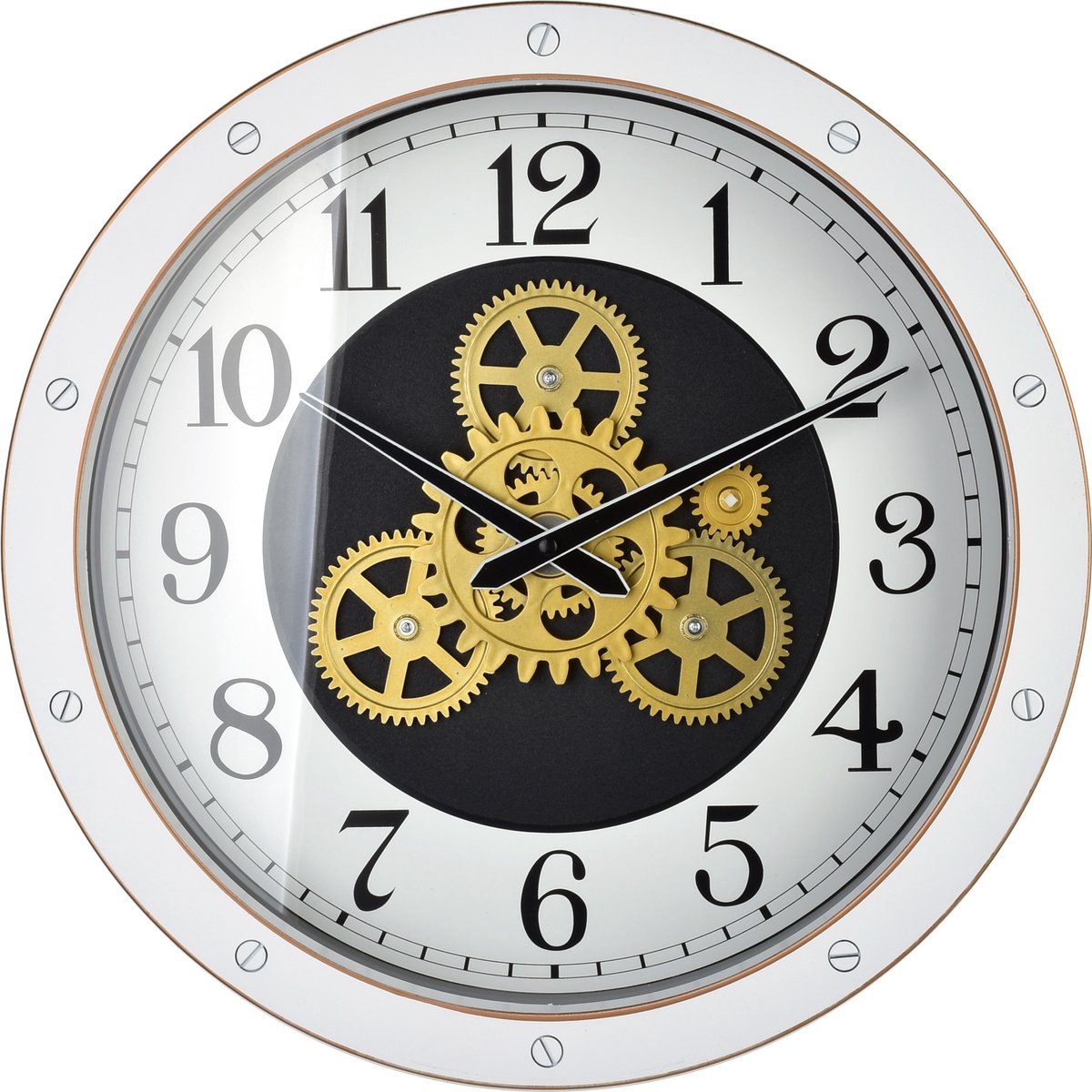 Mondex RAMSEY - Wandklok - 40cm - Roterend Mechanisme - Kunststof