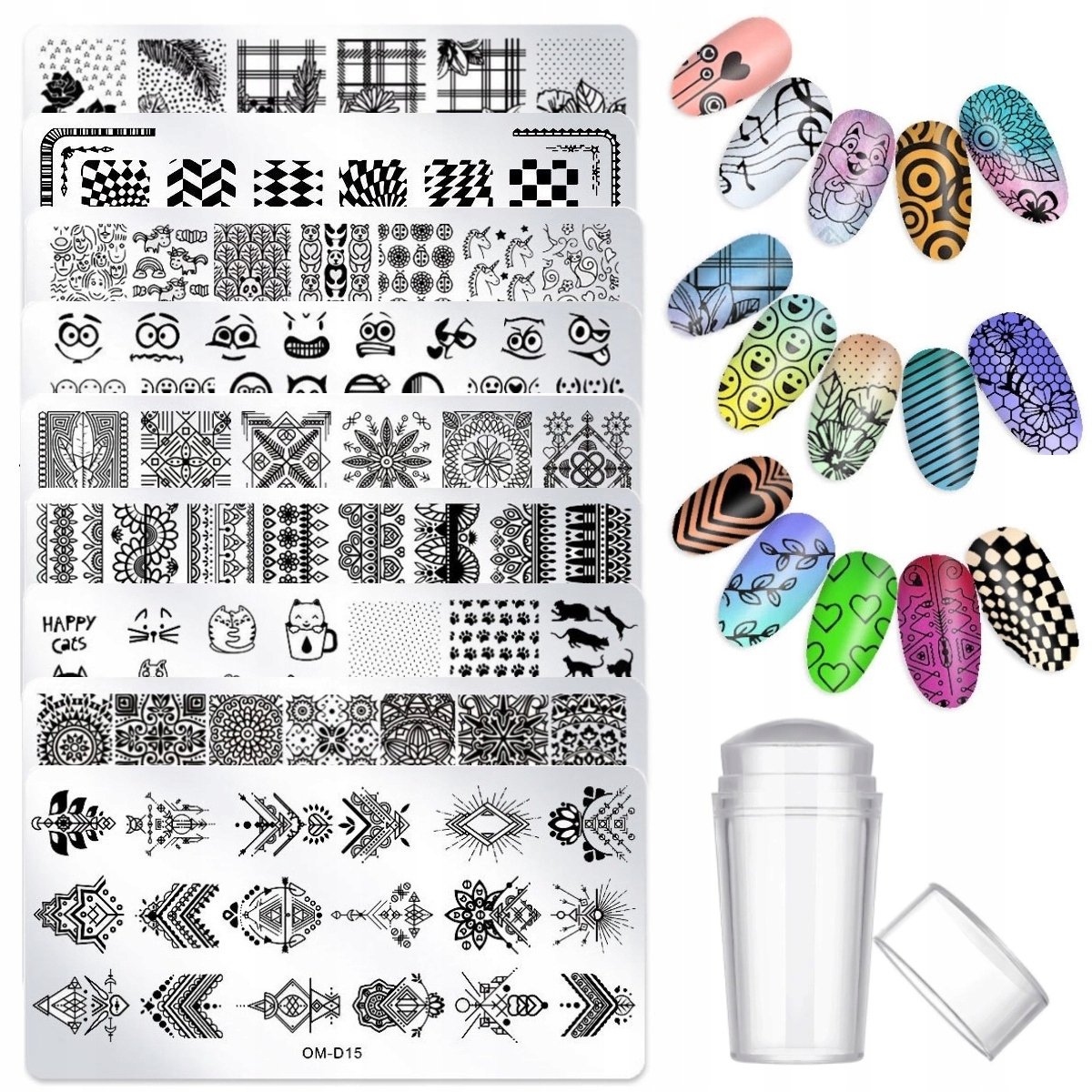 Born Pretty OM-D Serie - Stempelplaatjes Set - 25 Stuks - Gele Stempel - Herbruikbaar