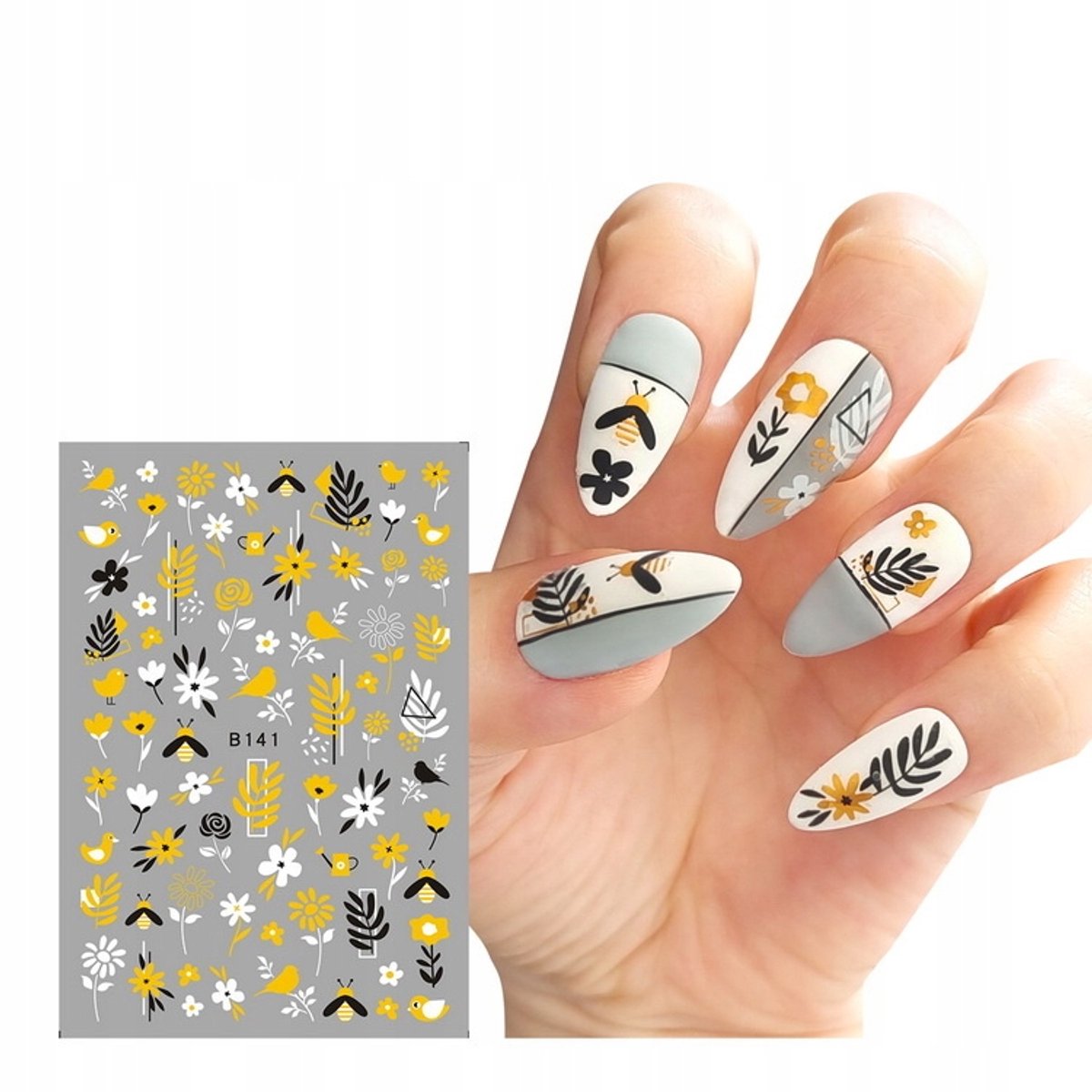 Frezarkowo - Zelfklevende Nagelstickers - Bloemmotief