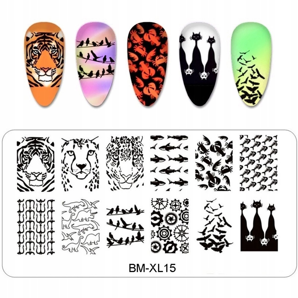 Born Pretty BM-XL Serie - Stempeleplaat voor Nagels - Dierenpatronen - Reusable
