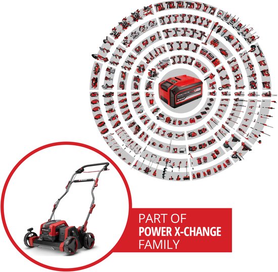 Einhell Accu Verticuteerder/Beluchter GP-SC 36/40 Li BL Solo - Power X-Change - 18 V/Li-ion - Werkbreedte: 40 cm - 18 messen - Tot 1100 m² op 1 acculading - Excl. accu en oplader van Einhell — afbeelding 3