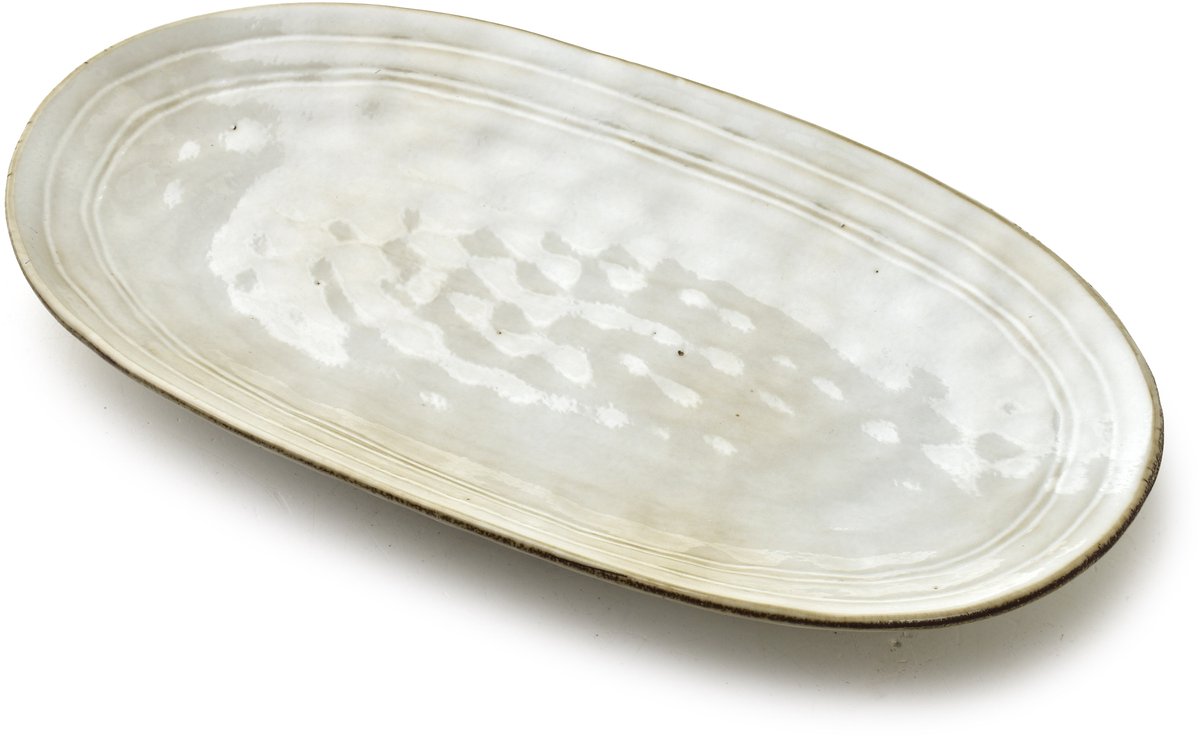 BASIC NATURE Serie - Ovale Schotel - 31,5x18 cm - Hoogwaardige Keramiek - Duurzaam