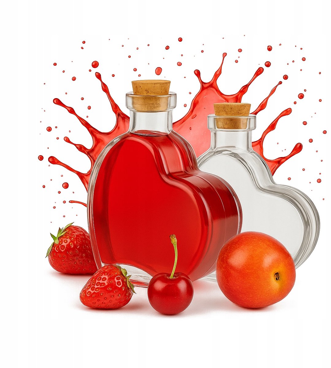Bimberek - Decoratieve Fles - Hartvormig - 250ml - Inclusief Kurk