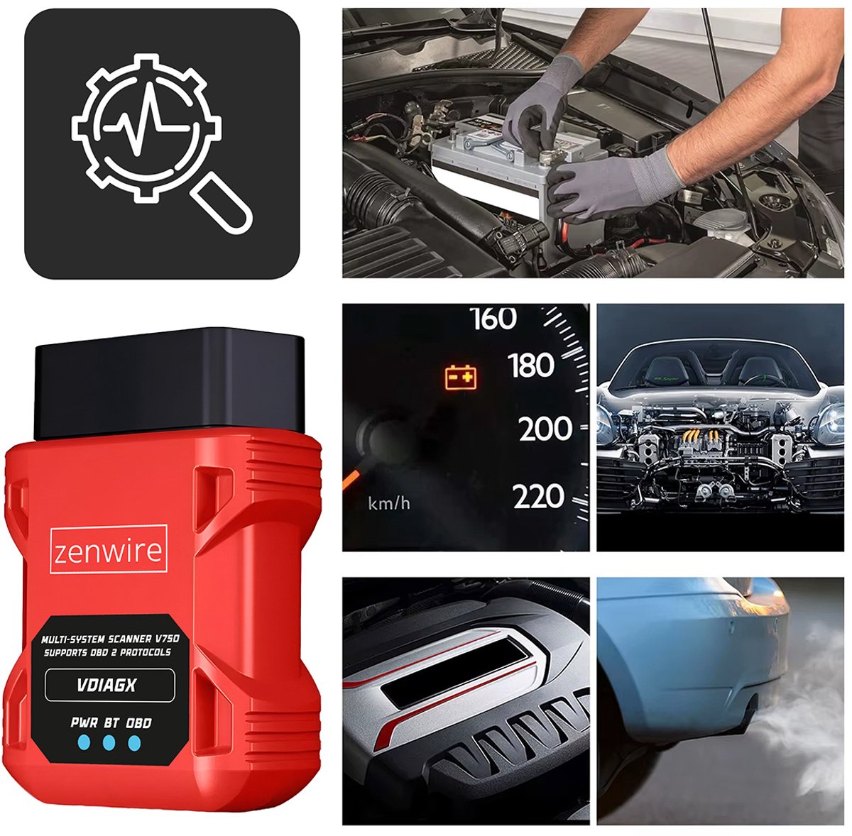 OBD2 Bluetooth-diagnose-interface VDiagX V016 thumbnail 2