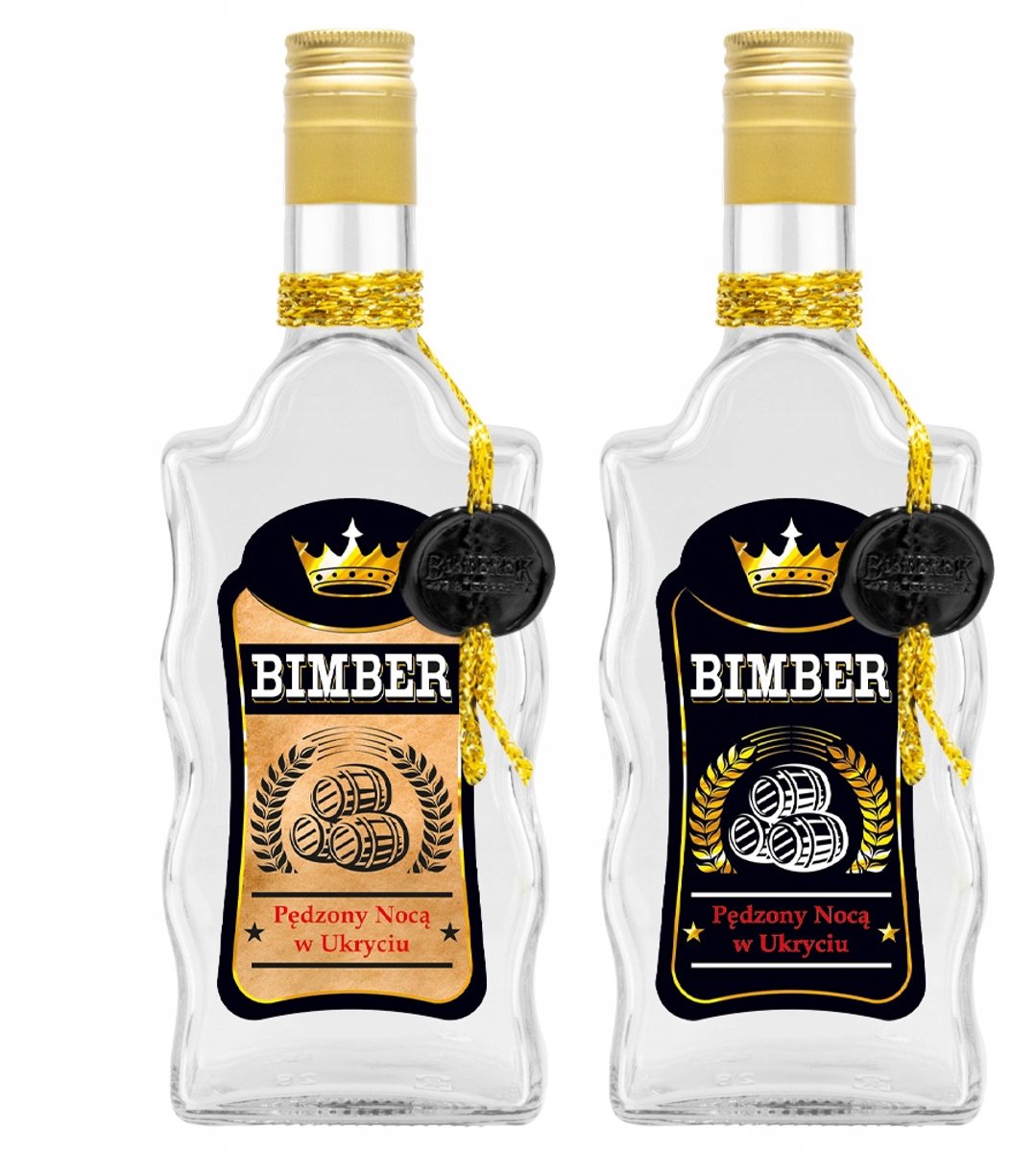 Bimberek - Decoratieve Fles - 500ml - Fles voor Bimber - Premium Glas