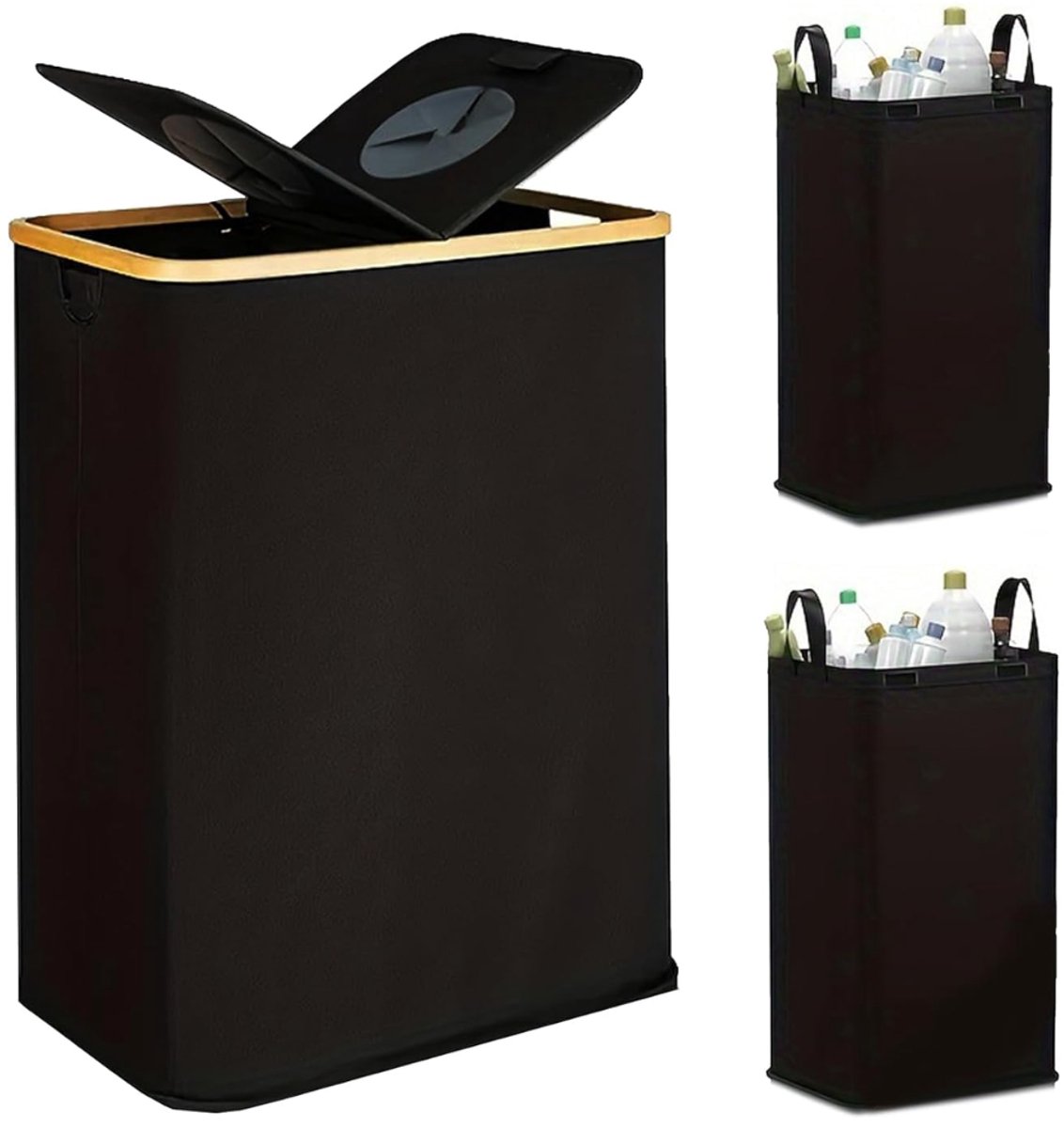 HEZIVO® Statiegeld Container 140L - Recycle Bak Flessen en Blikjes - Flessenbak - Flessentassen - 2 Vakken