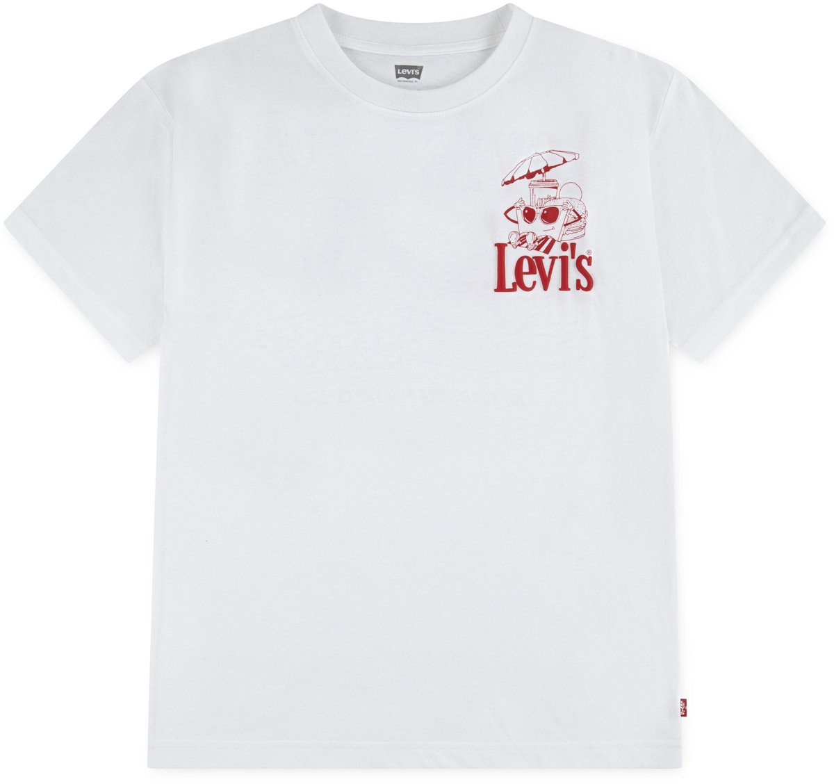 Levi´s ® Kids Burger Meal T-shirt Met Korte Mouwen 14 Years Jongens Wit