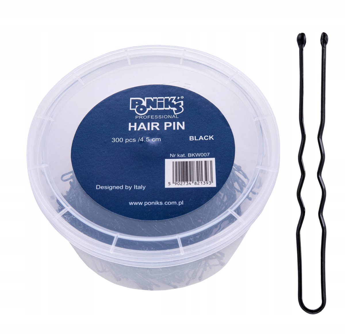Ponik's Kappers Klemmen voor Haar - Zwart 300 STUKS 4,5cm - Ideaal voor Haarstyling