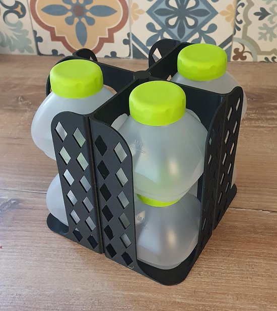 Opbergrek Yoghurtpotten - Yoghurtmaker Accessoire - Keuken Organiseren - 3D Geprint Frankrijk - 12 Potten - Rood — afbeelding 3