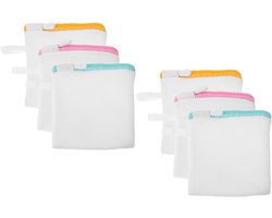 Set van 6 kleine waszakjes van gaas, 14 x 12 cm, met ritssluiting, wasmachinezakjes voor het beschermen van delicate kleding, sokken en reisartikelen.