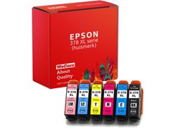 weCare 6-pack - Geschikt voor Epson 378XL inktcartridges - XP 8500 - 8505 - 8600 - 8605 - 8700