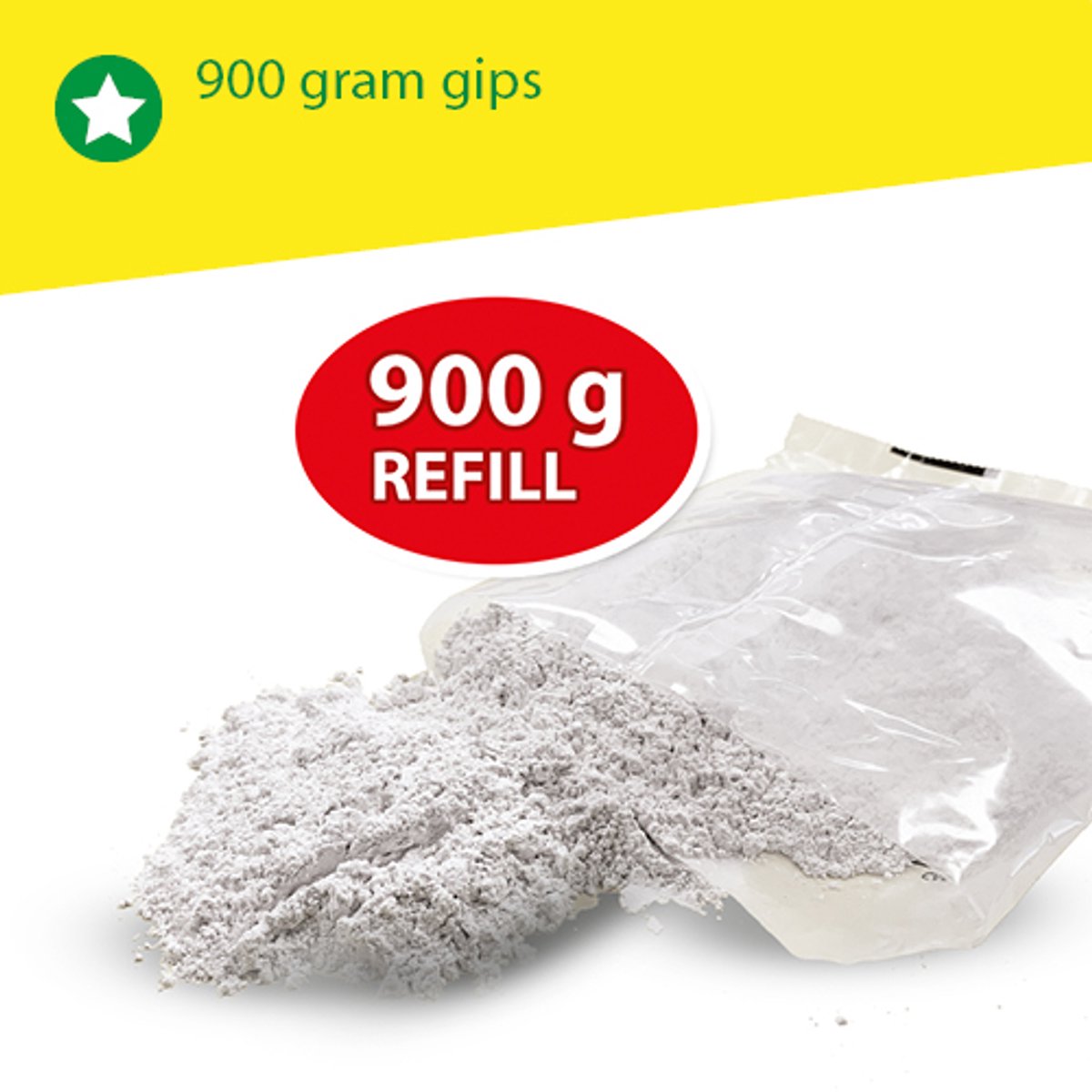 SES Creative - Gips - 900 gram - modelgips - sneldrogend - gieten en schilderen - navulling gips (3x 300 gram) — afbeelding 2