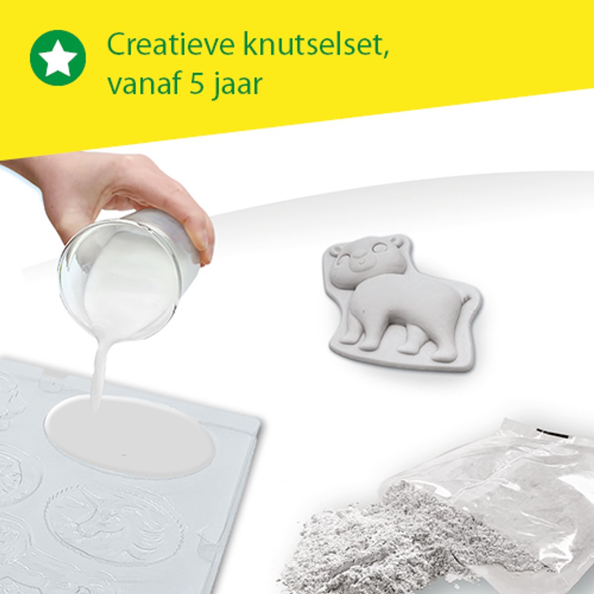 SES Creative - Gieten en Schilderen - Bosdieren - gips gieten - maak een hertje, vos, uil en meer - met sneldrogend gips, verf en penseel - knutselen voor kinderen — afbeelding 6
