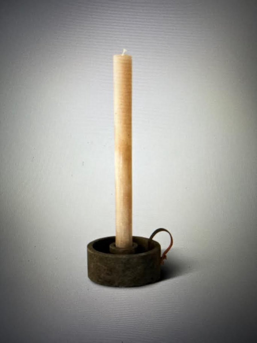 Brynxz Diner kandelaar- Dinnercandleholder Leather Rope Majestic Brown- Moederdag- stoer sober- woondecoratie- Kerst- Sint