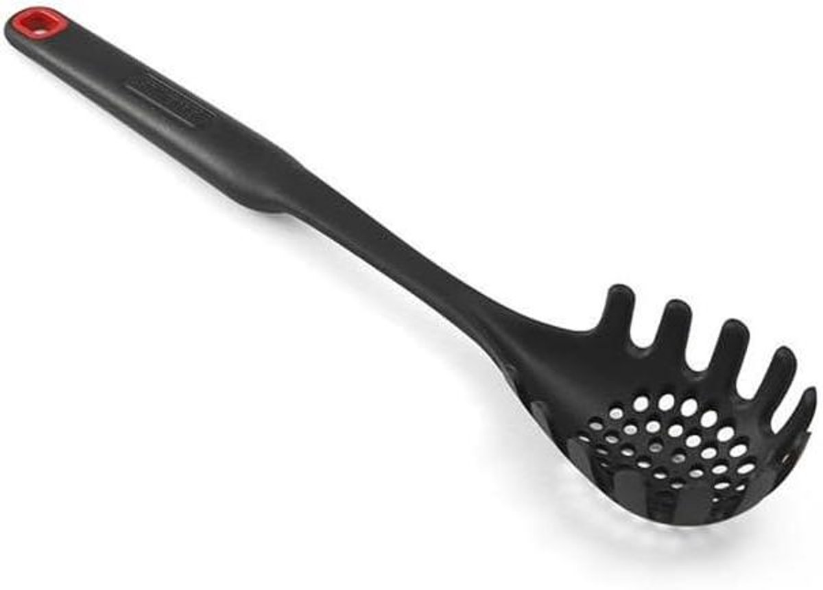 Nylon Pastavork - Pastalepel Keuken - Pasta Koken - Hittebestendig Nylon - 91 g - Zwart