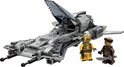 Grijze LEGO Star Wars "Pirate Snub Fighter" met openklapbare vleugels en twee minifiguren.