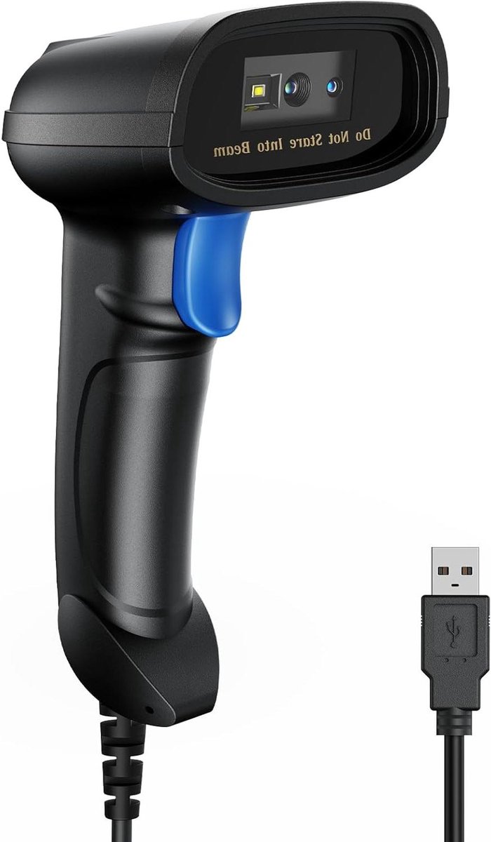 Barcode Scanner - QR Scanner - Winkel Kassa - 1D en 2D Lezer - 20.5 cm - Zwart