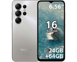DOOGEE Note 56X Smartphone - 24 GB RAM - 64 GB ROM - 6,56 inch - 6150 mAh - Android 16 - Dual SIM 4G - GPS - Grijs