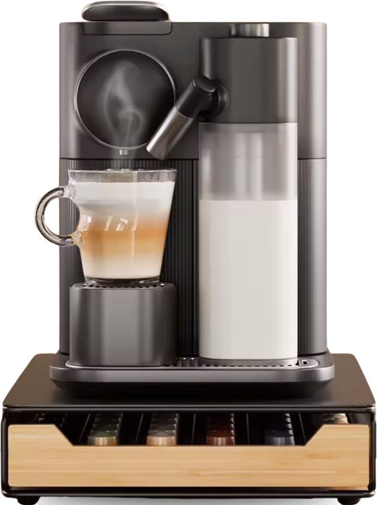 Foto: Koffiecups houder capsulehouder met lade geschikt voor nespresso 60 cups cuphouder rvs zwart