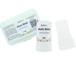 Aluin Combinatie Set met Aluin Stick 60gr en Aluinblok 100gr - 100% Puur Aluin