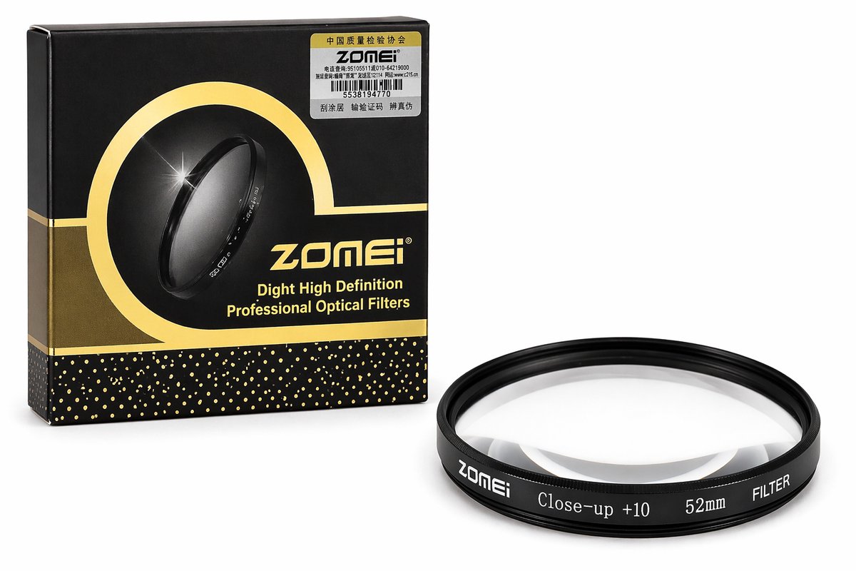 Zomei Close-Up Filter +10 52mm – Macro Lensfilter voor Close-up Fotografie