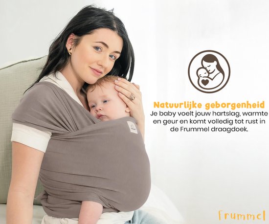 Frummel Baby Draagdoek Koper - Draagzak - Baby Wrap - Baby carrier - Draagdoek baby - Baby 0-36 maanden - Newborn van Merkloos — afbeelding 2