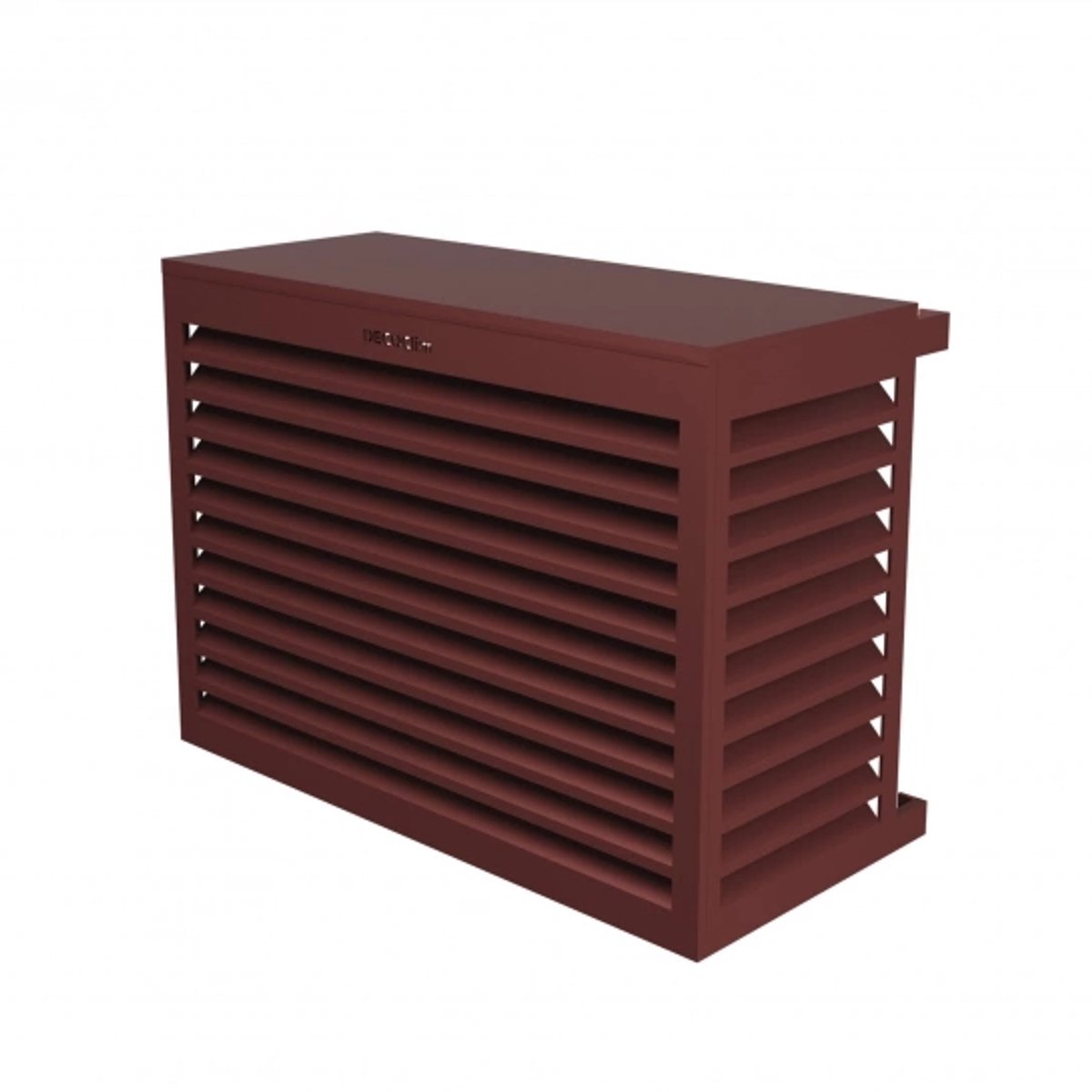 DECOCLIM - Airco omkasting cover buitenunit (H68 x W90 x D45-60) - ombouw - Aluminium - Red brown (RAL8012) - Small