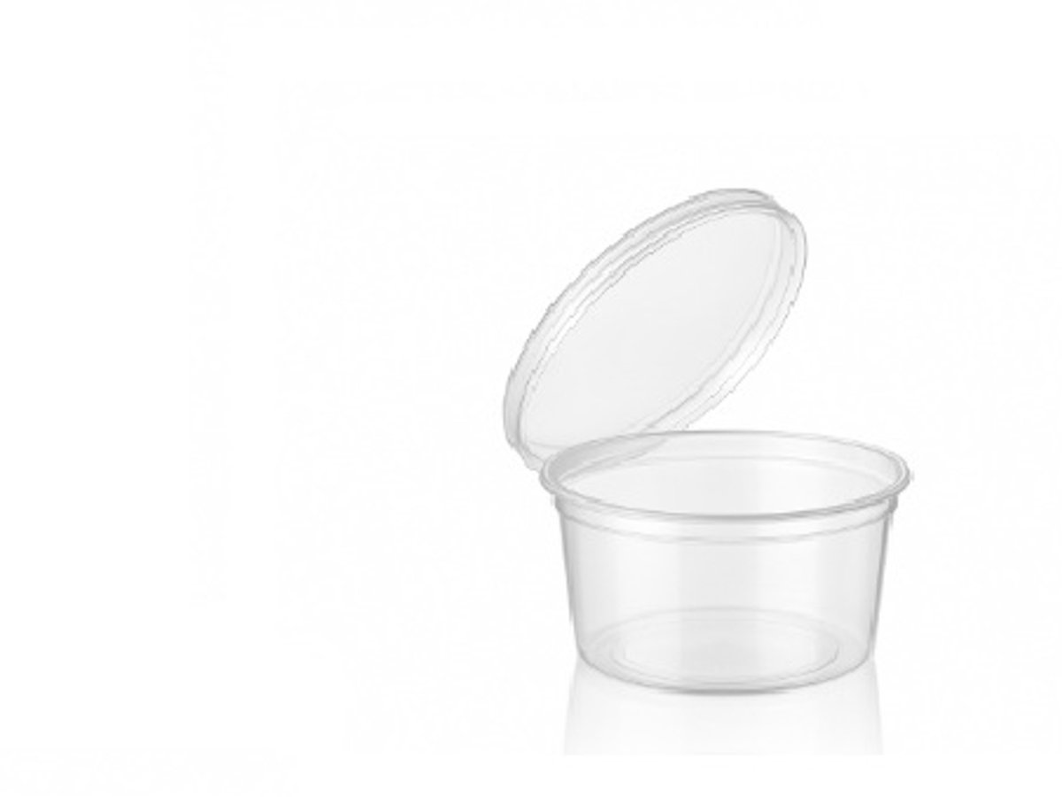Soepbeker - bak + deksel - 50 stuk - PP - 350ml - Ø115mm - transparant - IMES