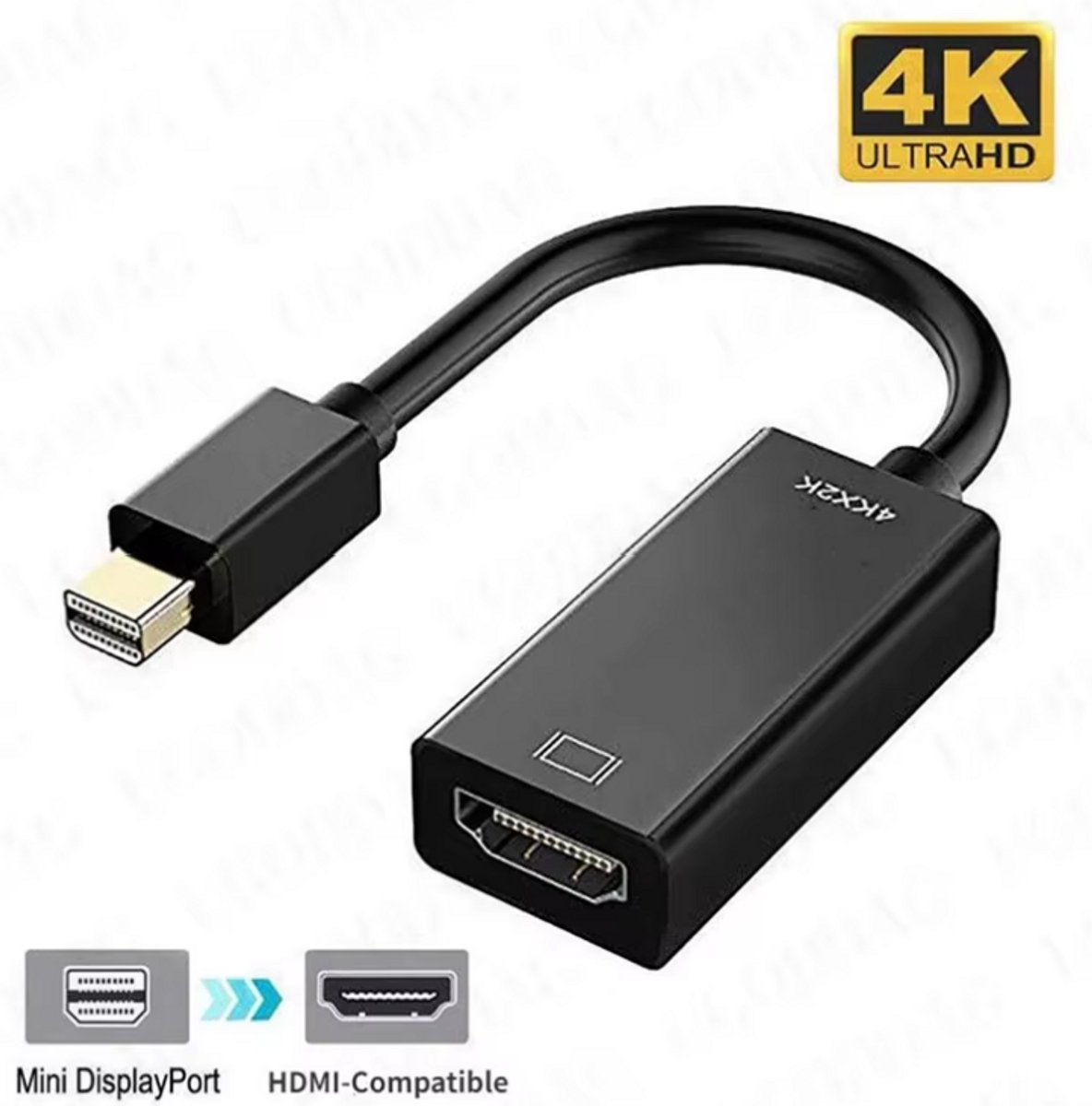 Mini DisplayPort naar HDMI Adapter 4K – Thunderbolt 2 naar HDTV Kabel – Apple MacBook Air Pro – Mini DP naar HDMI Converter – Beamer Monitor TV – Plug & Play