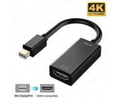 Mini DisplayPort naar HDMI Adapter 4K – Thunderbolt 2 naar HDTV Kabel – Apple MacBook Air Pro – Mini DP naar HDMI Converter – Beamer Monitor TV – Plug & Play