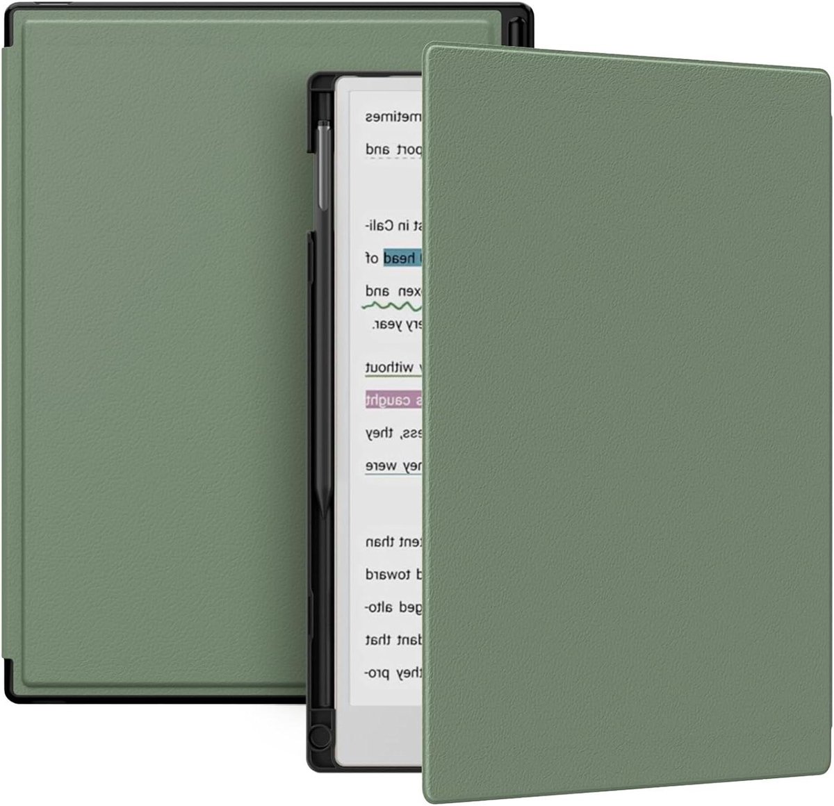 Tablethoes - Beschermhoes Tablet - Bescherming Tablet - Ingebouwde Penhouder - 11.8 inch - Groen