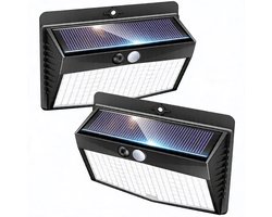 Buitenlamp met Bewegingssensor Set van 2 Krachtige Verlichting op Zonne Energie – Zonnelamp Waterdicht & Energiezuinig met Automatische Detectie – Solarlamp Schriklamp voor Tuin & Oprit | Eenvoudige Installatie & Duurzaam Design