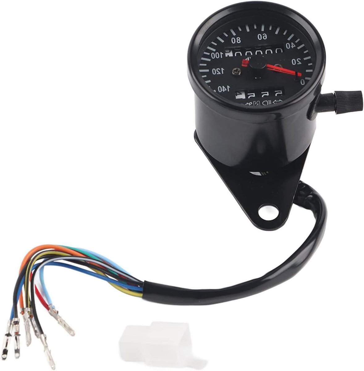 Motorfiets Snelheidsmeter en Kilometerstandmeter met LED Achtergrondverlichting - 12V Dual Odometer Kit voor Cafe Racer en Motorfietsen