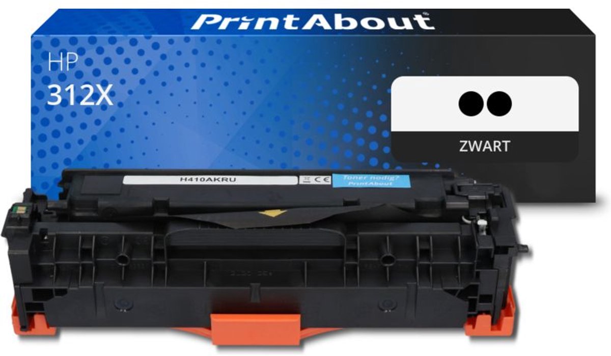 PrintAbout - Alternatief voor de HP CF380XD (nr 312X) / Zwart / 2 Pack