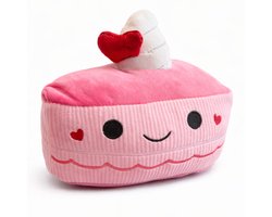 Topknuffels® Taartpunt Squishy Love Pluche Knuffel 20 cm - Liefdes Love Knuffels - Valentijnsdag Cadeau - Speelgoed Plush - Ik Hou van Jou - Taart Cake