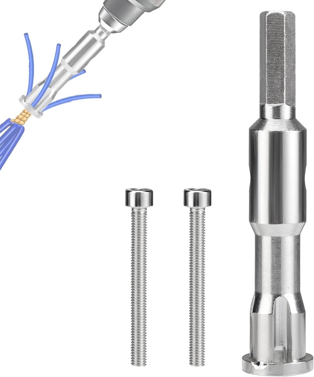 Draad Twister voor Boormachine, Gegalvaniseerde Stalen Draad Twister met Schroeven, Handige Draadconnector voor Elektrische en Handmatige Boormachines, Kabelverbinder Tool
