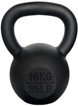 AJ-Sports Kettlebell Pro Gietijzer 16 kg - Kettlebell - Gewichten - Krachttraining - Zwart - Fitness - Geschikt voor Crossfit & Fitness