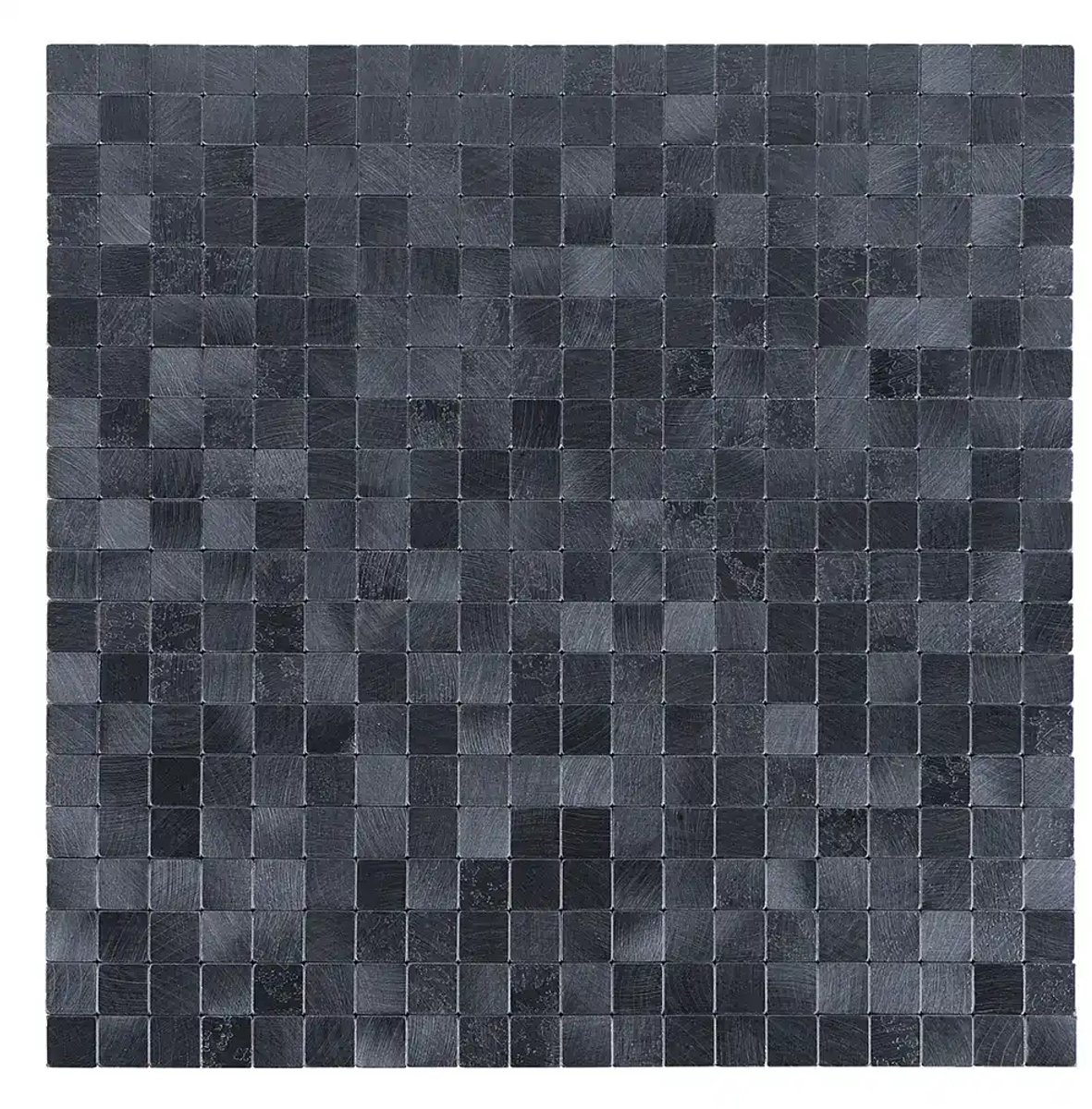 Zelfklevende Mozaïek Steenstrip Kleine Blokjes Vierkant Gunmetal
