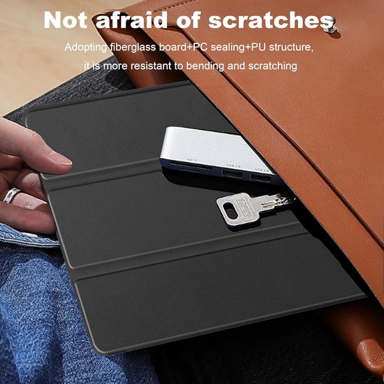 Beschermhoes Tablet - Hoes met Standaard - Tablet Beschermen - Inclusief Displayfolie - 115 inch - Zwart van Merkloos — afbeelding 2