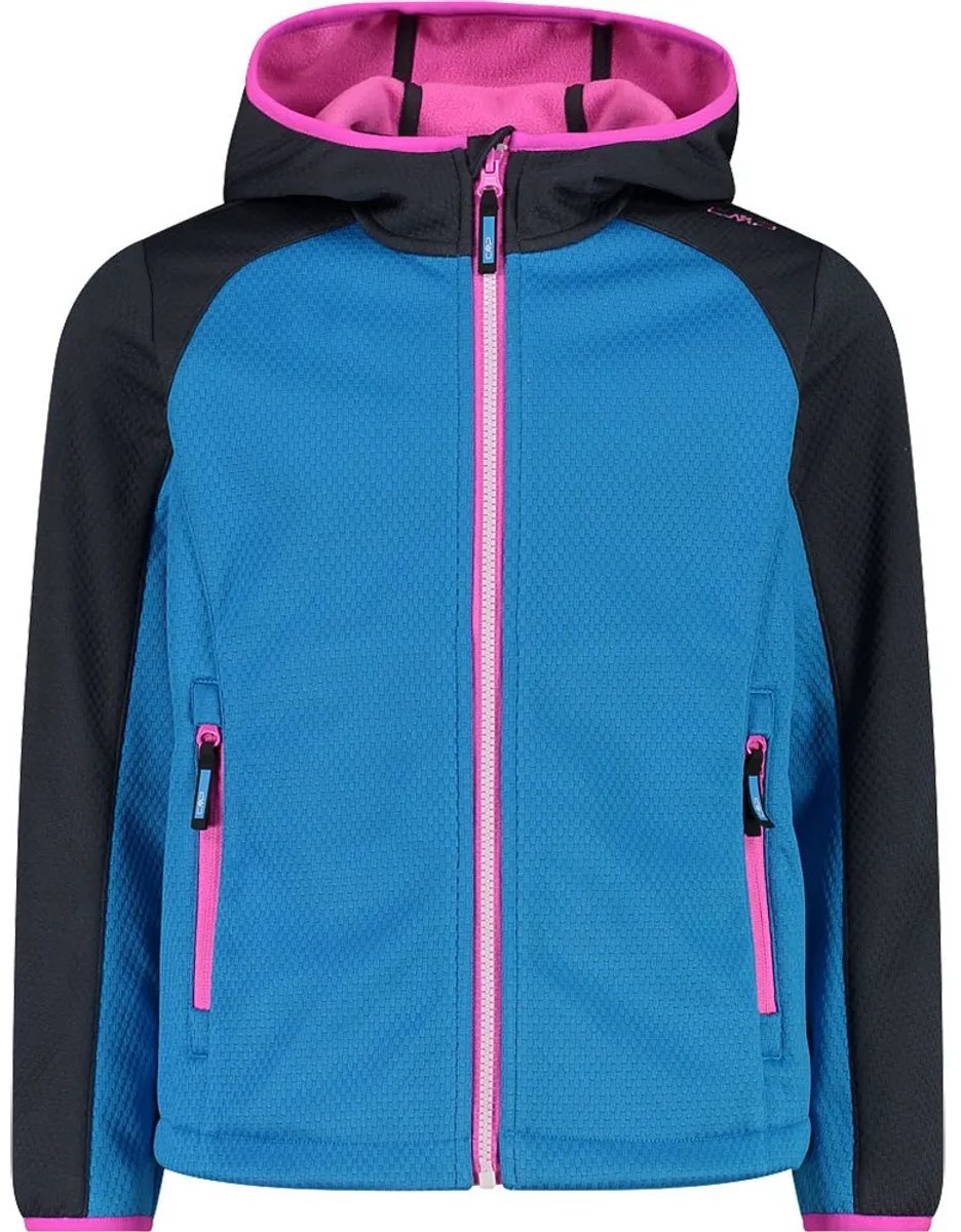 Cmp Fix Hood 32a1085 Softshelljack Blauw 8 Years Meisje
