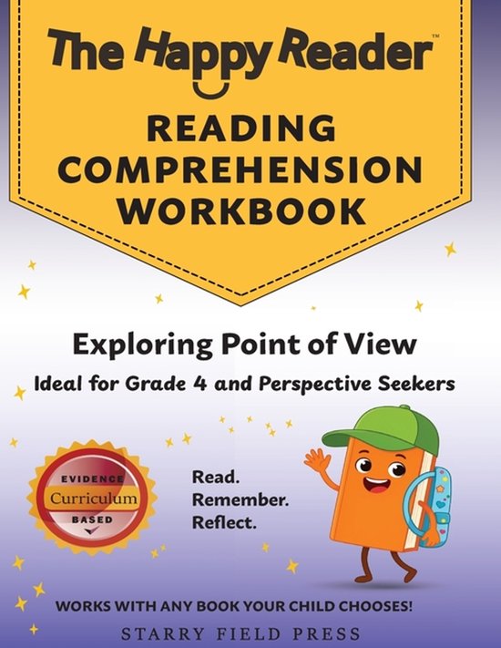 The Happy Reader- Reading Comprehension Workbook, Grade 4 - cover