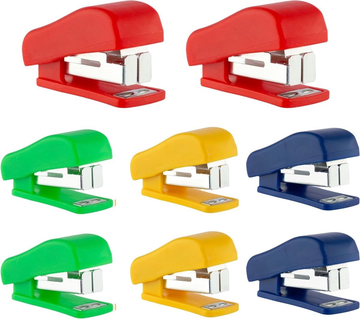 Mini nietmachines - Kleine nietmachines - Documenten organiseren - Opent plat - 8 stuks - Assorti