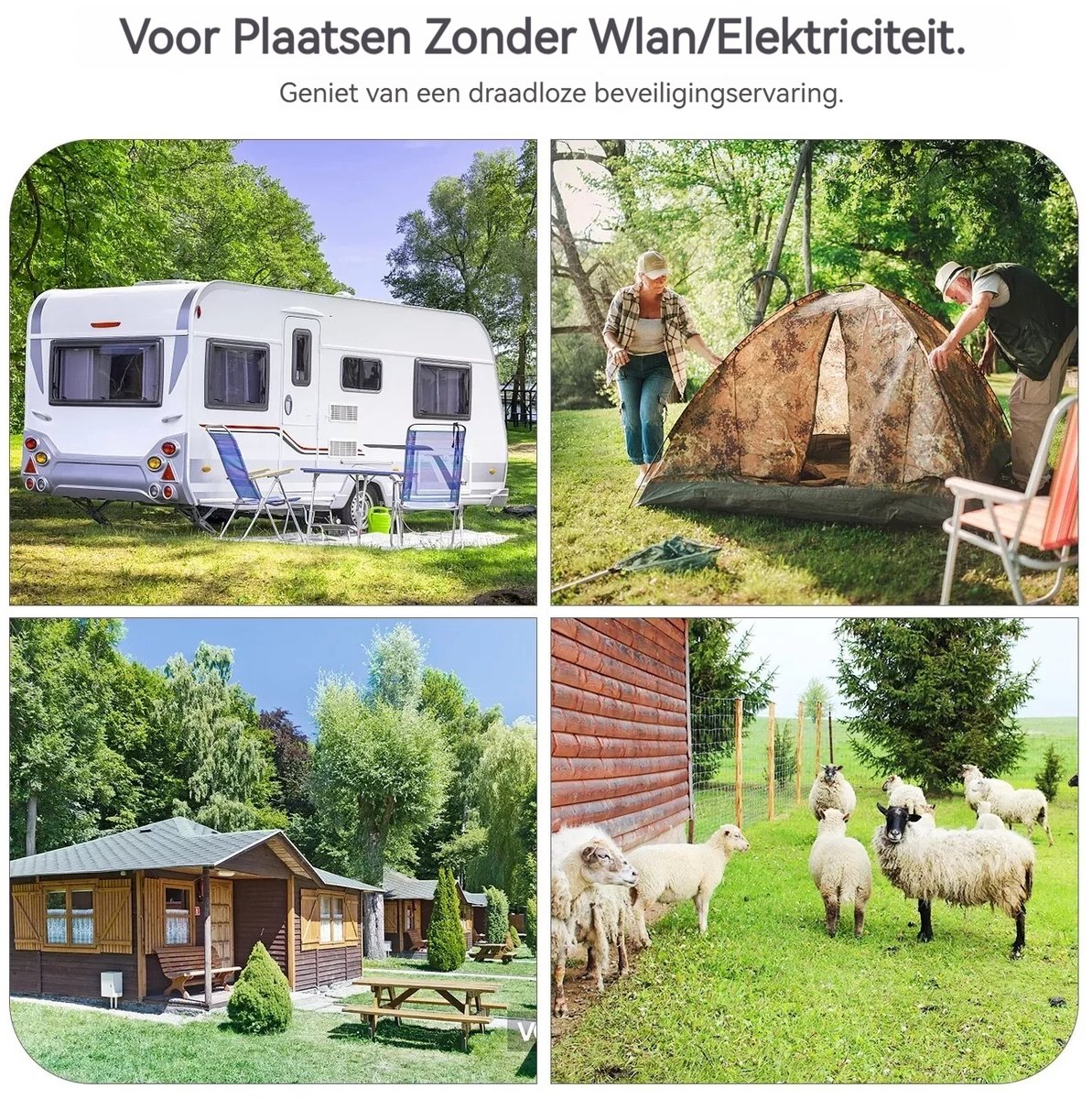 ieGeek 4G Cellular Beveiligingscamera Buiten 2K, PTZ LTE Bewakingscamera Buiten Draadloos Zonder WIFI, IP Security Camera Buiten Solar 8400mAh Batterij Oplaadbare, Zonnepaneel, PIR Detectie, Wit – foto 6