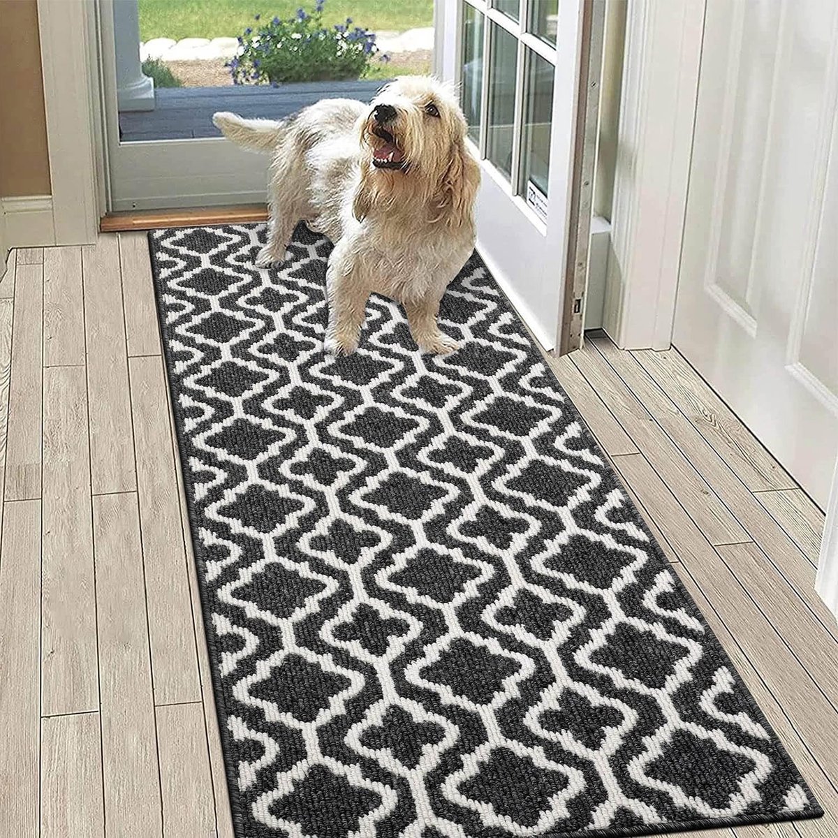 Zwarte Loper 50 x 150 cm - Antislip, Wasbaar en Geschikt voor Hal, Ingang en Keuken - Smalle Tapijten voor Elk Interieur