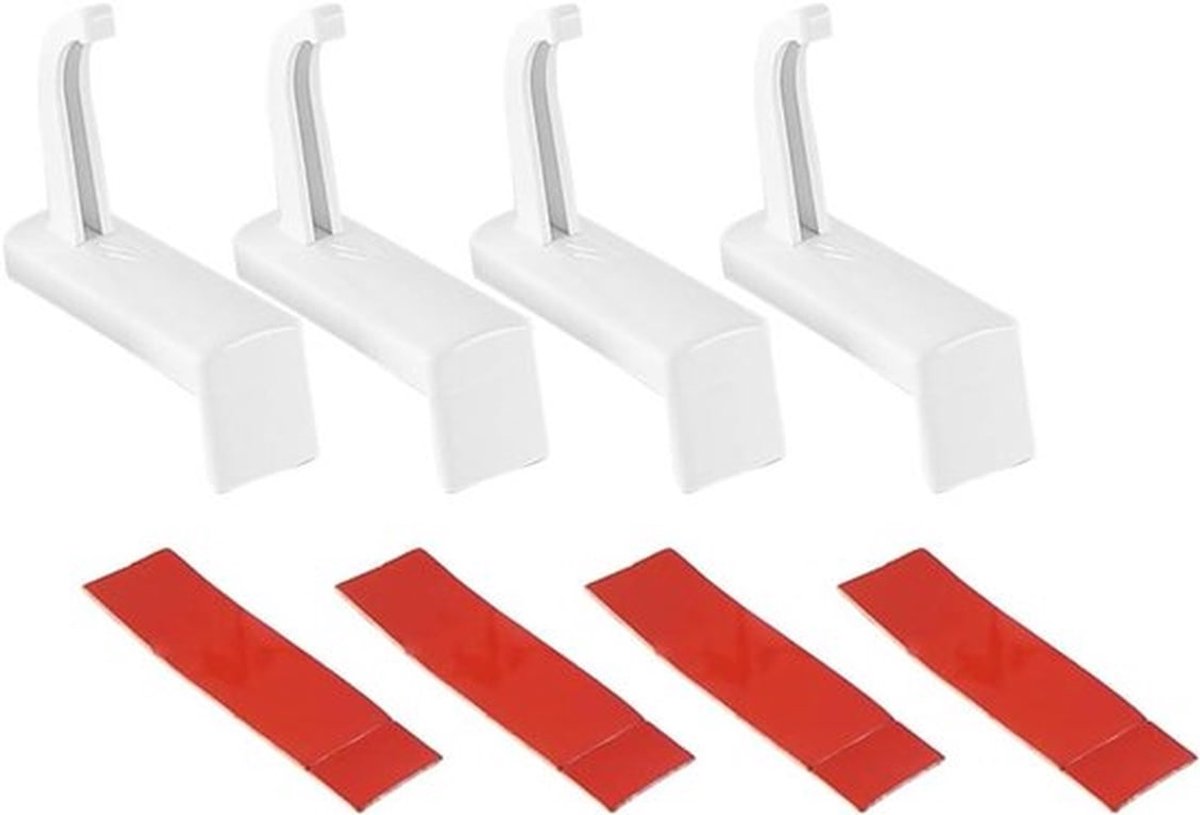 Universele Hoofdtelefoonhouder voor Monitor - 4 Stuks - Wit