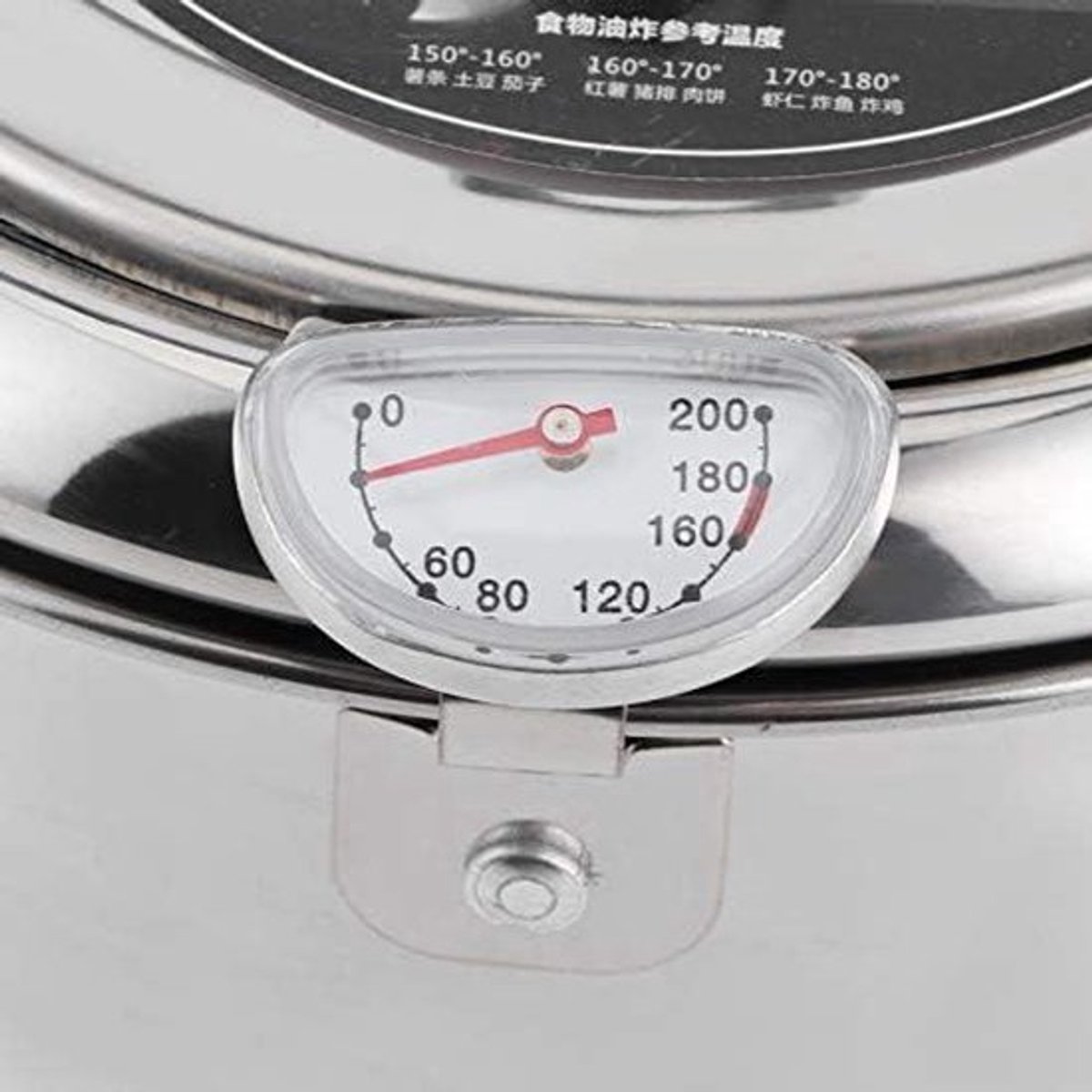 Mini friteusepan, Tempura koekenpan in Japanse stijl met thermometer en cold touch-handgreep - roestvrijstalen huisbare koekenpan voor gasfornuis en inductiekookplaat (20cm)