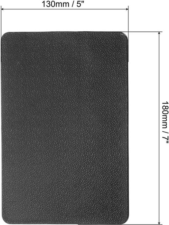 Universele antislipmat voor autodashboard - Set van 2 - 18 x 12 cm - Wasbaar en herbruikbaar - Mobiele telefoon, sleutels, zonnebrillen - Zwart