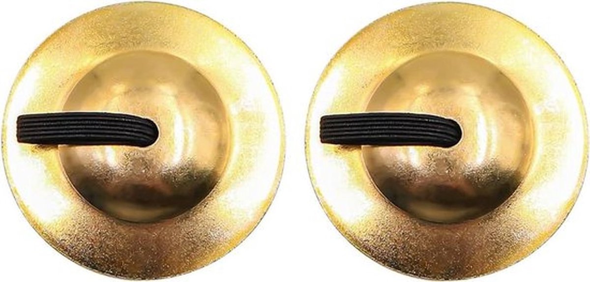Set van 6 vingerbekkens voor buikdansen - Goudkleurig - Muziekinstrument voor dansfeesten